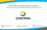 La Planeación Participativa Local en Bogotá · A. La Ley 1757: Promoción y protección del derecho a la participación democrática OBJETIVO Promover, proteger y garantizar modalidades