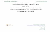 PROGRAMACIÓN DIDÁCTICA 3º E.S.O. EDUCACIÓN PARA LA ...iesrioaguas.es/wp-content/uploads/2019/11/programacion-CIUDADANIA-19-20.pdfCompetencias clave de Educación para la Ciudadanía