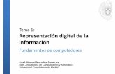 Tema 1: Representación digital de la información · 2014-10-08 · 4 FC tema 1: Representación digital de la información versión 12/09/14 Sistema analógico o Los valores que
