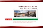 SEGURIDAD VIAL EN ZACATECAS - Gobconapra.salud.gob.mx/Interior/Documentos/Linea... · SEGURIDAD VIAL Página 1. ESTUDIO LINEA BASAL SOBRE LA SITUACION DE SEGURIDAD VIAL EN LA CIUDAD