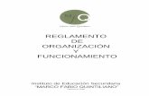 REGLAMENTO DE ORGANIZACIÓN Y FUNCIONAMIENTOportal.quintiliano.org/wp-content/uploads/2014/07/ROF... · 2014-07-30 · El Reglamento de Organización y Funcionamiento (R. O. F.) debe