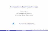 Conceptos estadísticos básicos - UC3Mhalweb.uc3m.es/esp/Personal/personas/mwiper/docencia/Spanish/G… · Conceptos estadísticos básicos Michael Wiper Departamento de Estadística
