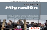 8. NOTA INFORMATIVA Migración · La integración de los migrantes en la sociedad fue también una cuestión importante para el sector y, a comienzos de 2016, la FSESP y CMRE celebraron