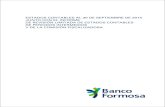 EECC 2014 - 3º Trimestre - Banco Formosa · 3.60091 D. Otros créditos por intermediación financiera B.C.RA. a contadO a y a Especies a recibir por compras contado a liquidar y