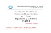 Guíade Accesoal Examen Diagnóstico enLíneadepa.fquim.unam.mx/fisiquim/pdf/cinetica/guia-ex... · Guíade Accesoal Examen Diagnóstico enLínea Equilibrio y Cinética (1308 ) Semestre