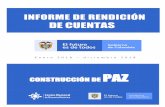 DE CUENTAS - Centro Nacional de Memoria Histórica · Informe de Rendición de Cuentas de la Construcción de Paz Así, durante la vigencia 2018 el CNMH avanzó en las siguientes