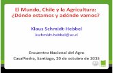 Economía, Chile y la Agricultura: ¿Dónde estamos y …El Mundo, Chile y la Agricultura: ¿Dónde estamos y adónde vamos? Klaus Schmidt-Hebbel kschmidt-hebbel@uc.cl Encuentro Nacional