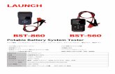 LAUNCH...LAUNCH BST-860 BST-560 Potable Battery System Tester テスト機能：リップルテスト、バッテリーテスト、スターターテスト、チャージングテスト、電圧テスト、電流テスト
