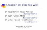 Creación de páginas WEB - Inicio | Universidad de Jaén · 2018-04-30 · Curso de Creación de Páginas Web - Depto. de Informática 15 1.11 Servicio de páginas Web personales