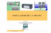 SIMULADOR DE LA MD-403 - unican.es · Simulador MD -403 14 Modo de funcionamiento M/A • El posicionador se encuentra en modo automático y funciona por medio de su entrada analógica