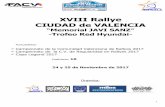 XVIII Rallye CIUDAD de VALENCIA - Periramonrallye's Blog€¦ · 9 Campeonato de la Comunidad Valenciana de Rallyes 2017 9 Campeonato de la C.V. de Regularidad en Rallyes 2017 9 Copa