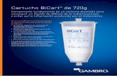 Cartucho BiCart de 720g - BTNTContenido: BiCart, el líquido de diálisis final tendrá una concentración Cada cartucho BiCart contiene de sodio de 140 mmol/l y una concentración