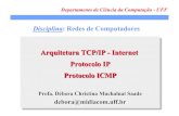 Arquitetura TCP/IP - Internet Protocolo IP Protocolo ICMP€¦ · 29 Redes de Computadores Órgãos que distribuem endereços IP ICANN - Internet Corporation for Assigned Names and