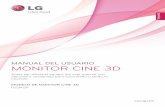 MANUAL DEL USUARIO MONITOR CINE 3D · Gafas 3D (normales) Gafas 3D (de clip) ESP.indd 3 2011-04-05 1:21:32. 4 ESP ESPAÑOL MONTAJE Y PREPARACIÓN Piezas y botones D-SUB HDMI AC-IN