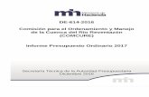DE-614-2016 Comisión para el Ordenamiento y Manejo de la ... COM… · 2016, el informe de nivel de empleo I Semestre-2016, Plazas autorizadas 2016 (acuerdo firme No. 11421 tomado