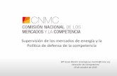 Presentación de PowerPoint Marín.pdf · 4. Interacción entre regulación y competencia mercados energéticos en el modelo español . Legislación aplicable 14 Regulación de CNMC