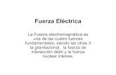 La Fuerza electromagnética es una de las cuatro fuerzas …depa.fquim.unam.mx/amyd/archivero/Electrostatica_3247.pdf · 2012-05-10 · Fuerza Eléctrica La Fuerza electromagnética