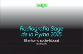 Radiografía Sage de la Pyme 2015 · El entorno socio-laboral en la Pyme 2015 Menú I. Introducción. Objetivos y metodología II. El entorno socio-laboral en la Pyme III. Contexto