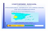 Informe FSE Extremadura 2010 · El presente informe de ejecución, correspondiente a la anualidad 2010 del periodo de programación 2007-2013, se presenta en cumplimiento de lo dispuesto