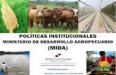 MINISTERIO DE DESARROLLO AGROPECUARIO (MIDA) · desarrollo nacional, en el ámbito social, económico, ambiental e institucional para una ... como consumidores, propiciando una institucionalidad