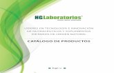 CATÁLOGO DE PRODUCTOS · Con más de 40 productos en todas sus líneas premium, HG Laboratorios utiliza únicamente materias primas no irradiadas con calidad certificada ISO 22.000,