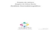 Estado de Jalisco Región 02 Altos NorteEn este documento el Consejo Estatal de Población (COEPO) presenta un análisis sociodemográfico de la región 02 Altos Norte del estado de