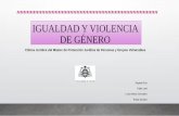 VIOLENCIA DE GÉNERO€¦ · La violencia de género a que se refiere la presente Ley comprende todo acto de violencia física y psicológica, incluidas las agresiones a la libertad