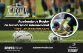 Academia de Rugby - WordPress.com · 2016-05-20 · 2 3 C ES ES La ACADEMIA DE RUGBY nace para apoyar en el desarrollo de todo jugador, integrándolo en un proyecto de formación,