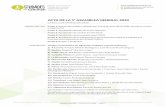 ACTA DE LA 1ª ASAMBLEA GENERAL 2020 · Se expone un resumen del trabajo realizado (ver Anexo), en el que se indica el grado en el que se han alcanzado los objetivos fijados en el