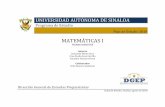 MATEMÁTICAS I · Plan de Estudio 2018 Bachillerato General pág. 8 II. Fundamentación curricular Matemáticas I, es una asignatura que forma parte del área disciplinar de Matemáticas,
