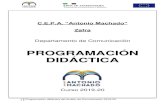 PROGRAMACIÓN DIDÁCTICA³n ámbito de... · 3 Programación didáctica del ámbito de Comunicación 2019-20 1. Introducción En el marco de la propuesta realizada por la Unión Europea,