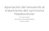Aportación del lenvatinib al tratamiento del carcinoma ... · Aportación del lenvatinib al tratamiento del carcinoma hepatocelular Dr. Javier Sastre Servicio de Oncologia Médica