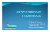 Dr. Jorge Villanueva Endocrinología Infantil Neonatología ...neopuertomontt.com/ReunionesClinicas/HipotiroidismoEmbarazo.pdf · Tratamiento del Hipotiroidismo e Hipotiroidismo Subclinico