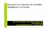 L’educació en situació de malaltia Adaptació curricular · Dra. M. Cruz Molina. Universitat de Barcelona cmolina@ub.edu Jornada Multidisciplinar – 4 de juny 2011 L’educació