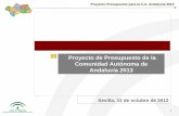 Presentación de PowerPointestaticos.expansion.com/opinion/documentos...Proyecto Presupuesto para la C.A. Andalucía 2013 9 Por aplicación del modelo Por habitante ajustado (euros)