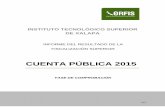 CUENTA PÚBLICA 2015 - ORFIS Veracruz · a) Formar profesionales e investigadores aptos para la aplicación y generación de conocimientos científicos y tecnológicos. b) Realizar