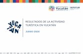 RESULTADOS DE LA ACTIVIDAD TURÍSTICA EN YUCATÁN · 1. Ocupación Hotelera Fuente: DataTur. •Durante junio de 2020, el porcentaje de ocupación hotelera en Yucatán se ubicó en