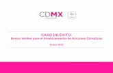 CASO DE ÉXITO - IKI Allianceiki-alliance.mx/wp-content/uploads/CDMX.-Bonos-Verdes.pdf · sustentables, así como su monitoreo, reporte y verificación. Garantizar la implementación