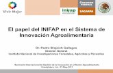 El papel del INIFAP en el Sistema de Innovación ...Transferencia de Tecnología • Apoyo a los Servicios de Extensión Agropecuaria y Forestal • Alianzas público-privadas para