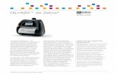 QLn420™ de Zebra - telectronica.com · Permite llevar la impresora en la mano. Correa para el hombro Permite llevar la impresora colgada en el hombro. Estuche flexible Agregue una