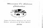 2016 - congresochihuahua2.gob.mx€¦ · Cabecera Municipal al Sr. Juan Granado Rincón Aprobación del informe anterior de sindicatura correspondiente al 2do trimestre 2015 Entrega