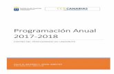 Programación Anual 2017-2018...Programación Anual. Centro del Profesorado de Lanzarote. 2017-2018 Página 3 de 45 9. Sensibilizar, formar e implicar a la comunidad educativa en materia