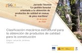 Clasificación mecánica estructural para la obtención de ... · la obtención de productos de calidad para la construcción Edgar Lafuente Jiménez Cesefor . Necesidad Marcado CE