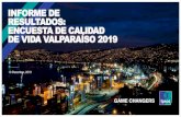 Primer Think Tank de la Región Valparaíso - …...Jubilado 6% 6 ‒© Ipsos | Encuesta de Calidad de Vida Valparaíso 2019 PERFIL DEMOGRÁFICO DE LA MUESTRA POR COMUNA %PERFIL DEMOGRAFICO