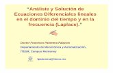 “Análisis y Solución de Ecuaciones Diferenciales ...€¦ · Motivación • Análisis y estudio intuitivo del comportamiento de sistemas representados ecuaciones diferenciales
