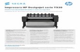 Impresora HP Designjet serie T930 - Segra€¦ · Impresión Dibujos de lín eas4 21 seg/página en A1/D, 120 imp rsion s A1/D por ho a Resolución de impresión Hasta 2400 x 1200