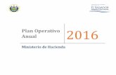 Plan Operativo AnualEl Plan Operativo Anual Institucional del Ministerio de Hacienda es un esfuerzo consolidado de las 16 Dependencias que lo conforman, entre Direcciones Generales,