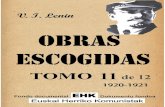 OBRAS ESCOGIDAS, TOMO XI (1920- · 2019-12-07 · OBRAS ESCOGIDAS, TOMO XI (1920-1921) V.I. LENIN Nota de EHK sobre la conversión a libro digital para facilitar su estudio. En el
