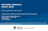Presentación de PowerPoint · INFORME MENSUAL JUNIO 2020–FECHA DE PUBLICACION 02/07/2020 | 17 Fis. N° 11 Criminal y Correccional Federal Fis. Fed. 1 Lomas de Zamora Fis. Fed.