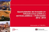 Oportunidades de inversión en infraestructura pública y ...€¦ · Oportunidades de inversión en infraestructura pública y servicios públicos – ProInversión 2016- 2018 Información